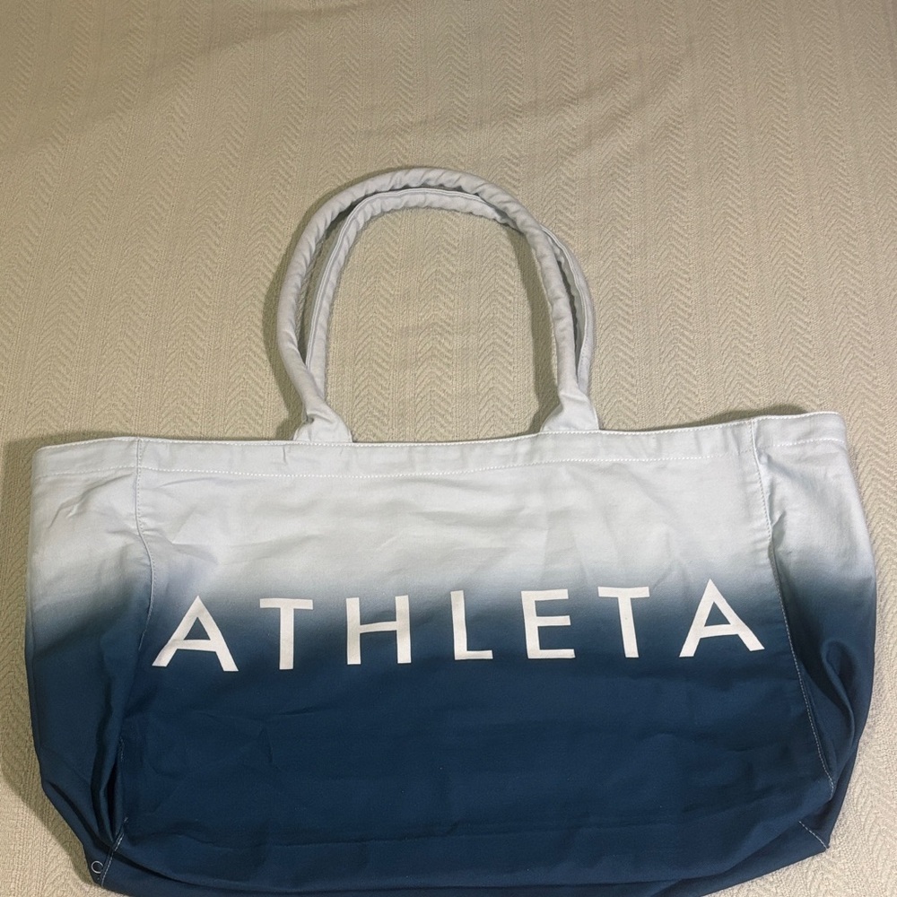 Athleta Blue and White Gradient Tote
